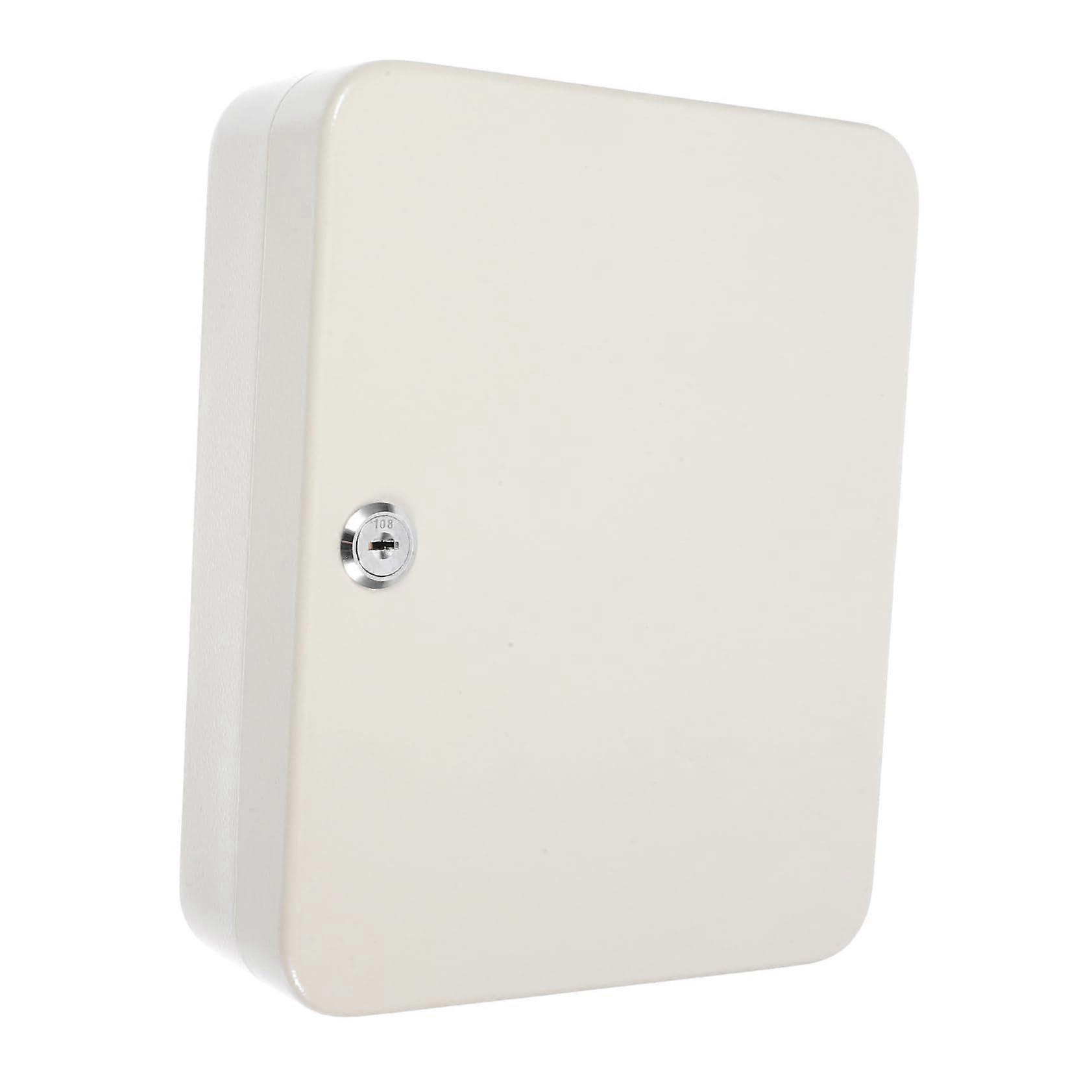 Lockable Key Storage Box Wall Mounted Iron Key Cabinet for Office Home Hotel Secure Organization