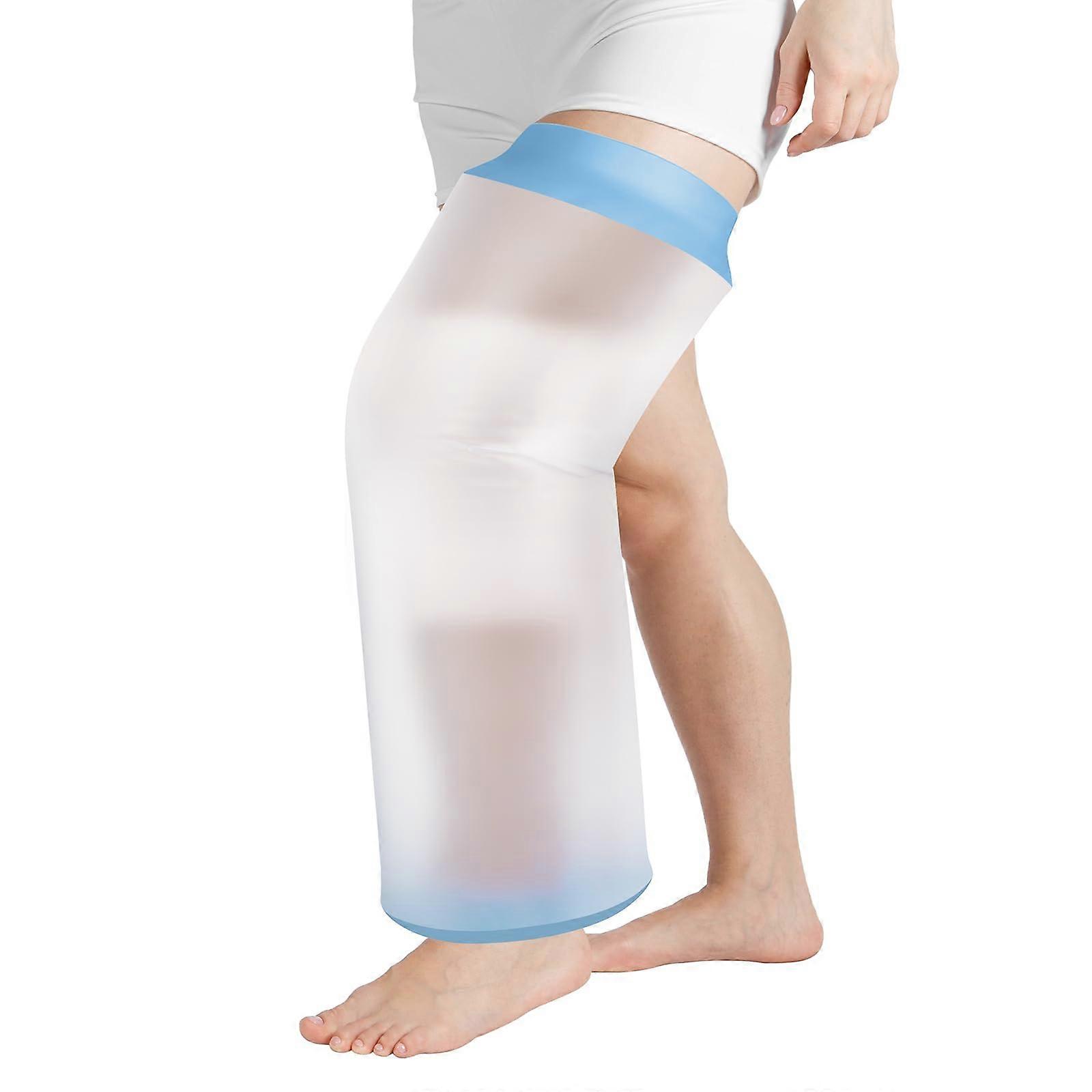 Waterproof Knee Cover for Shower After Surgery, Reusable Silicone Protector with Adjustable Seal