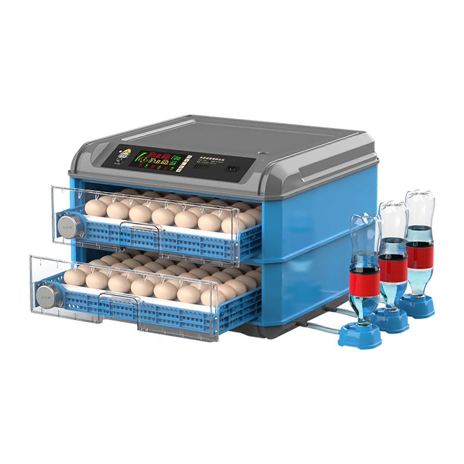 128 Egg Incubator with LED Display, Automatic Turner and Humidity Control for Poultry Hatching