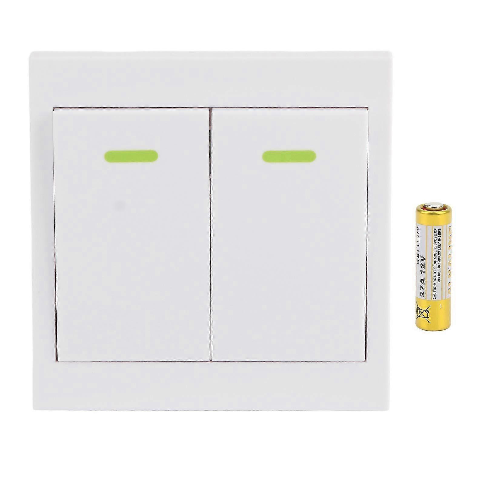 Wireless Remote Control Switch Wall Mounted Light Switch Fireproof DC12V for RVs Boats2 Gang