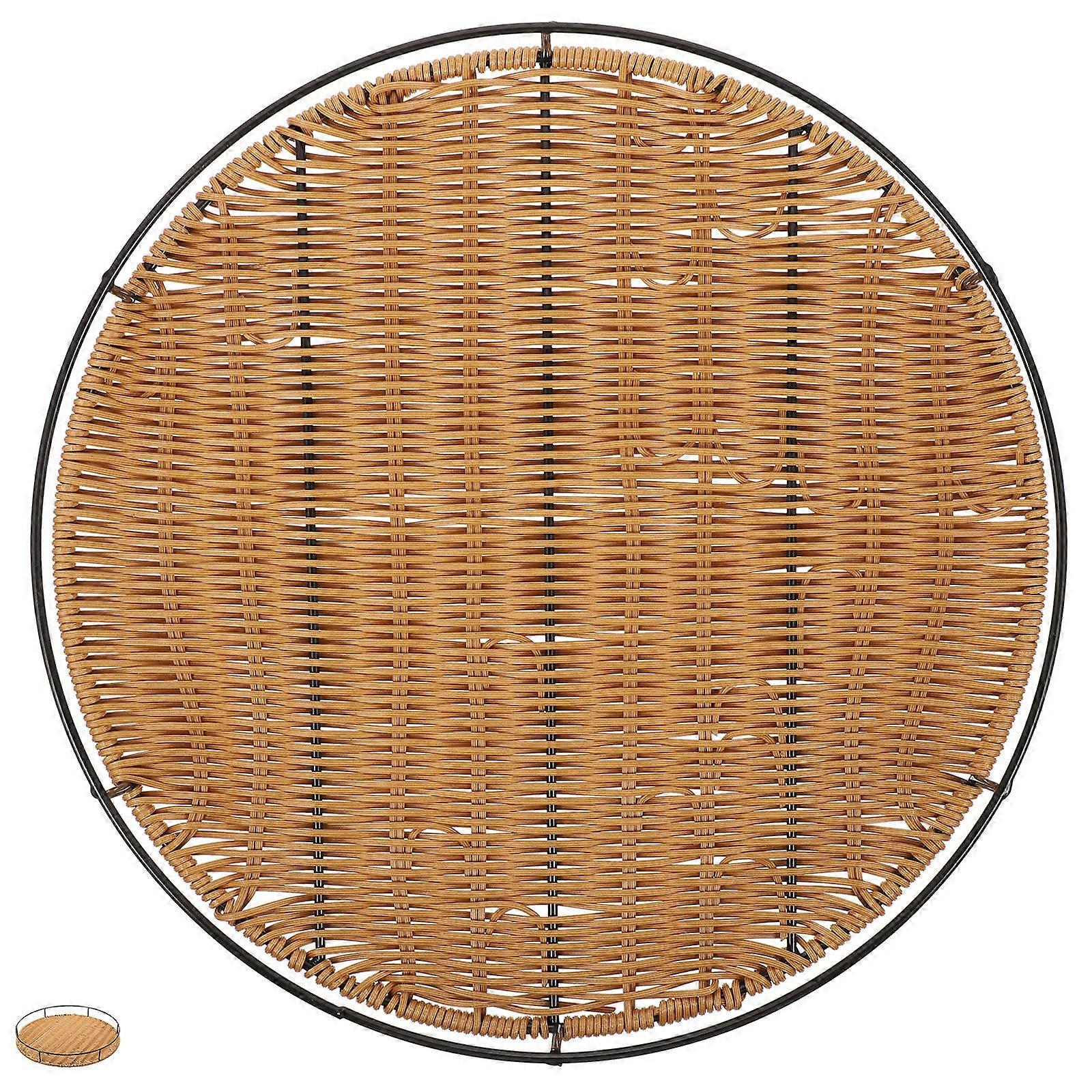 Fruit Tray Woven Serving Tray for Storage Handmade Round Basket
