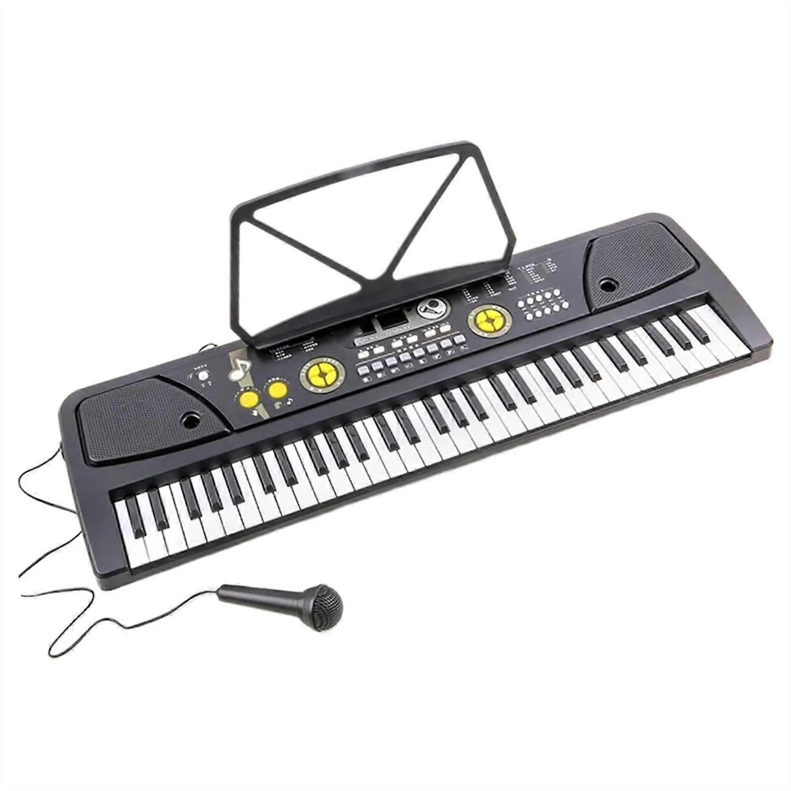 61 Key Electronic Keyboard Piano with Teaching Mode, Recording Function and Microphone for Beginners