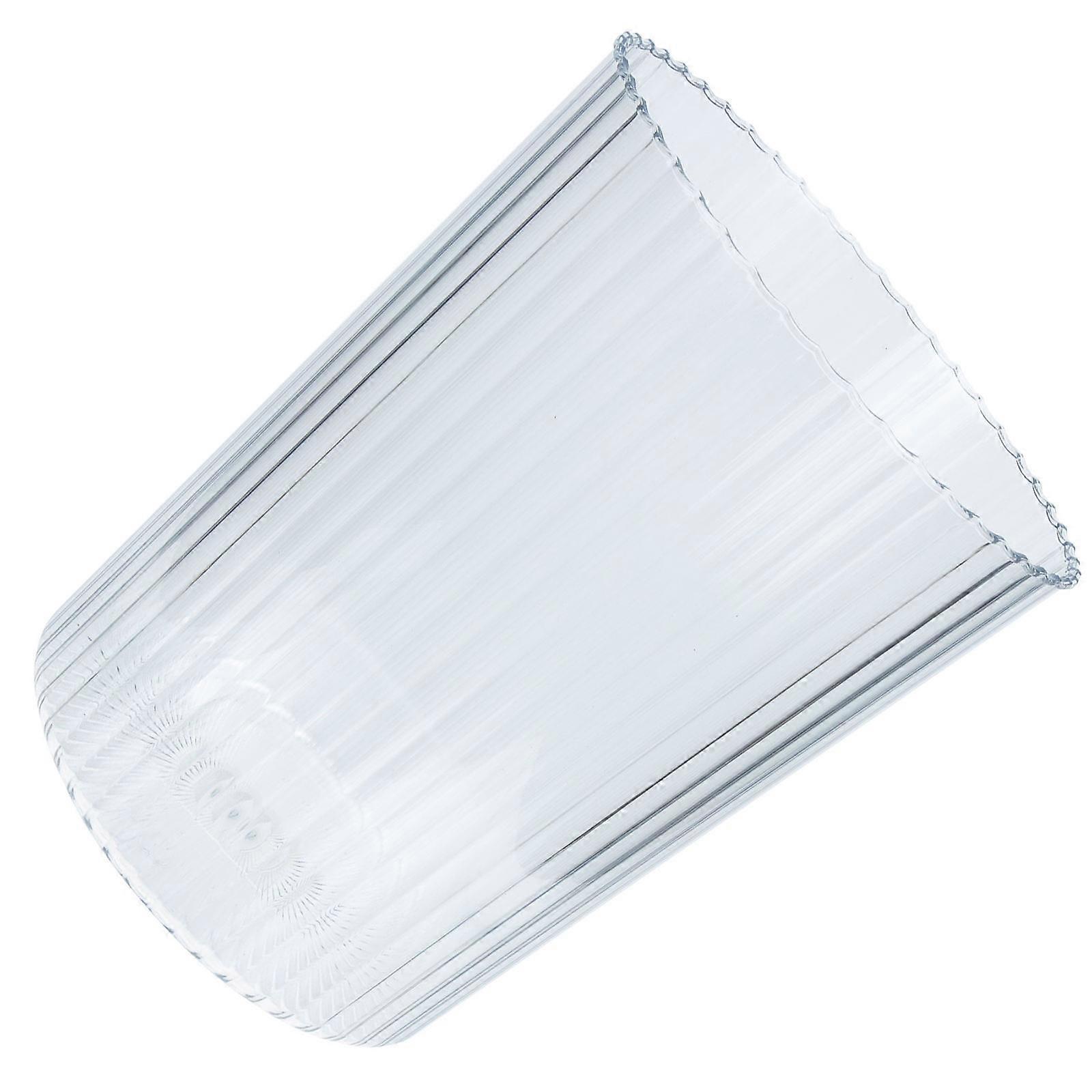 Bathroom Garbage Can Transparent Trash Can for Storage Use 2Pcs