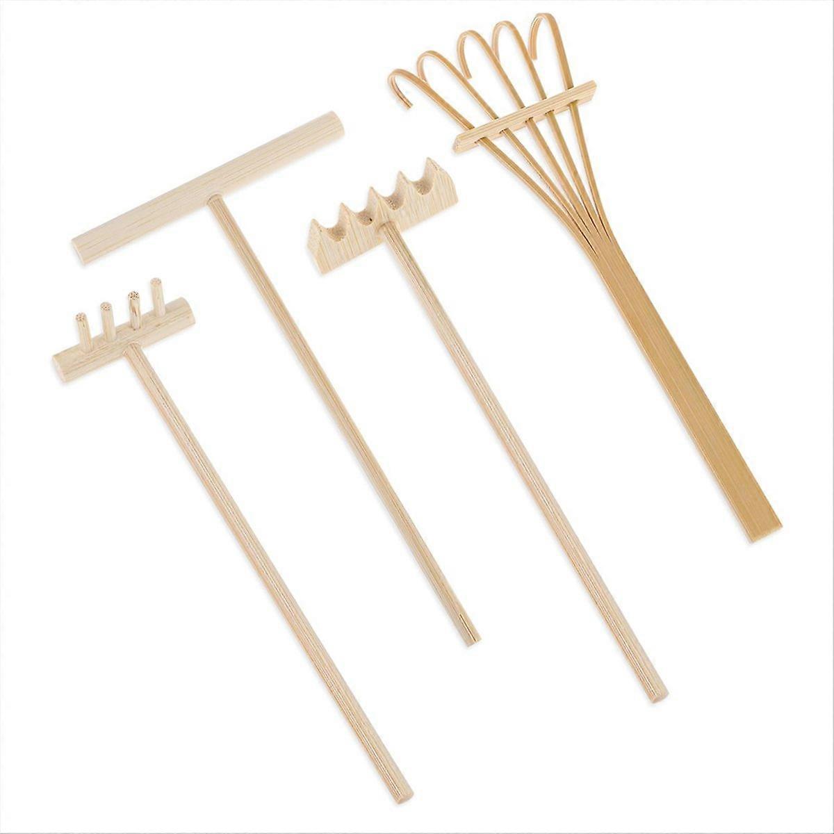  Rake Tool Set - 4 Miniature Sand Rakes