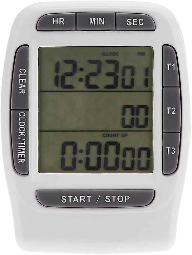 Three-Channel Kitchen Cooking Timer Portable Digital Multi-Channel 3 Channels LCD Timer Accurate Tim