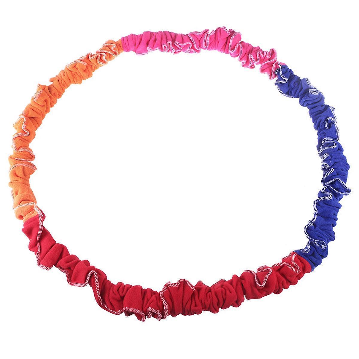 Running Pull Ring with Elastic Rainbow Rope for Outdoor Play