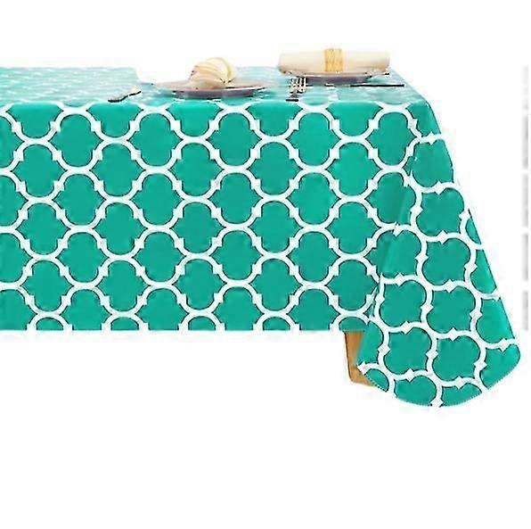 Moroccan polyester tablecloth - waterproof and wrinkle-resistant rectangular tablecloth with a washable protective cover.