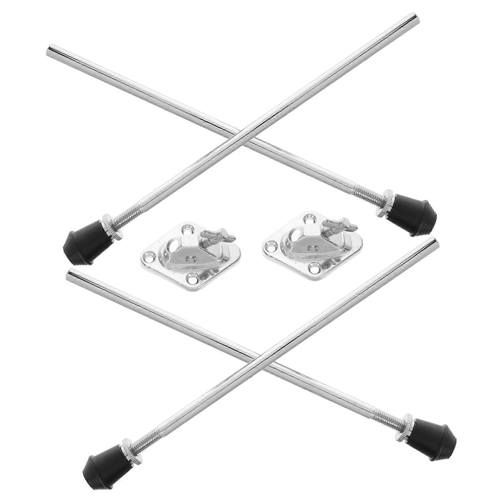 2 Sets Adjustable Bass Drum Leg Support with Professional Base for Enhanced Stability