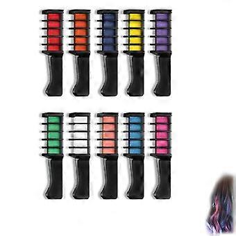 Hair Chalk Comb Set 10 Colors Temporary Hair Color Washable NonToxic for Kids Parties Events