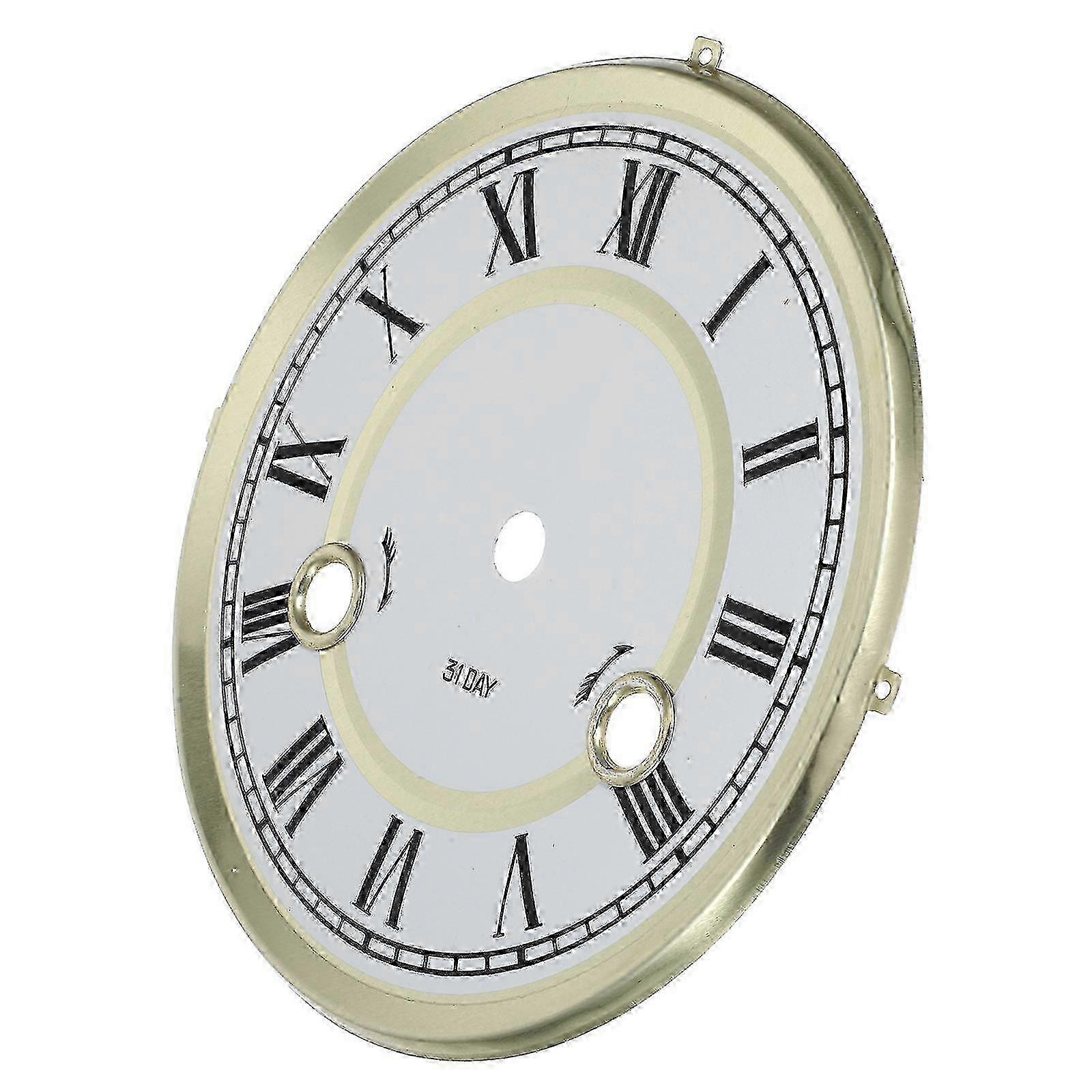 Roman Numeral Quartz Clock Dial compatible Wall Clock Dial Replacement Metal
