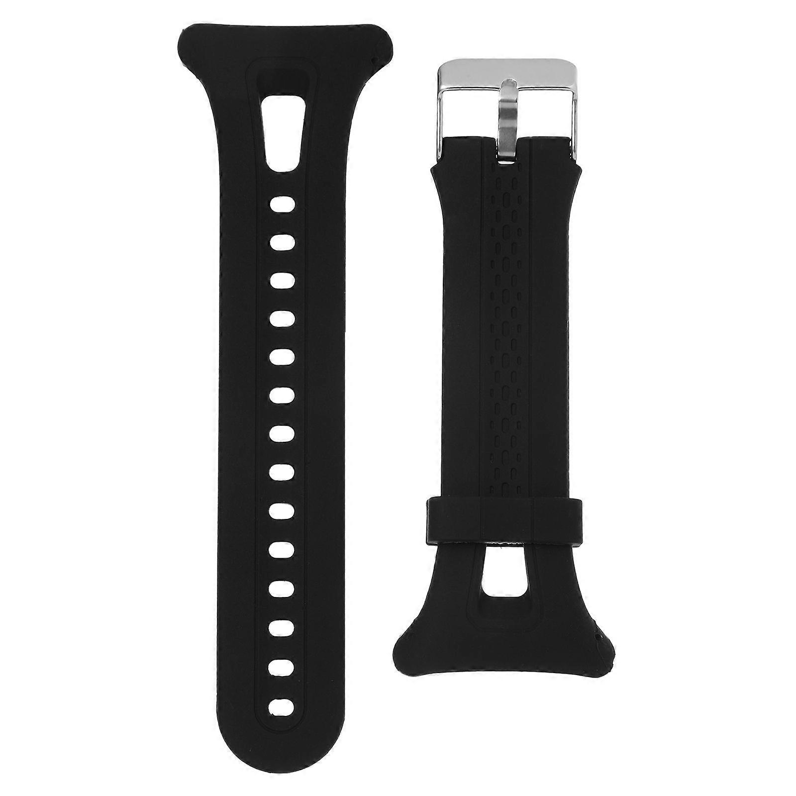 Quick Release Watch Strap Silicone Watchband Compatible for Forerunner10/15 Black