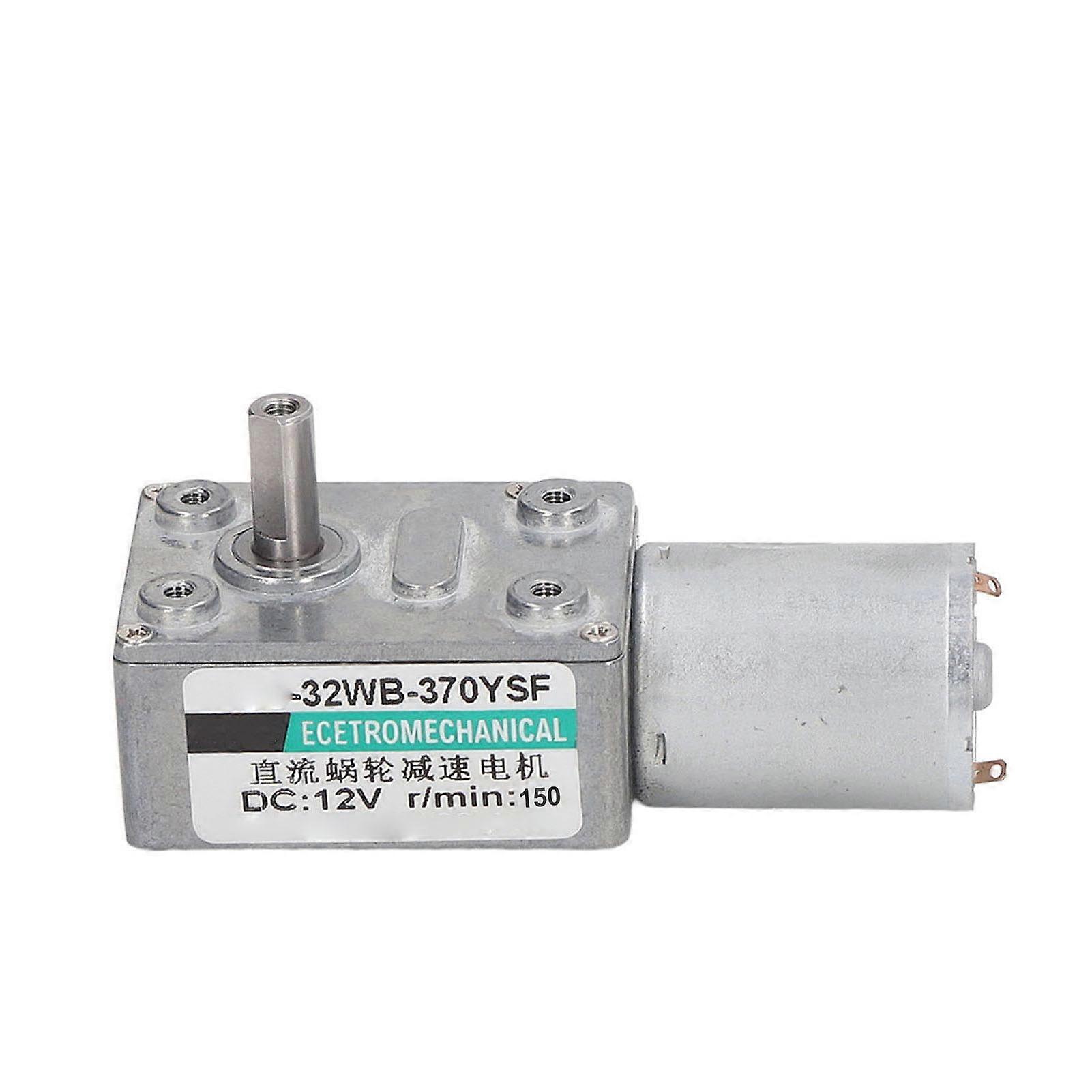 12VDC Worm Gear Motor Set Adjustable Speed Self Locking Reduction Motor with Bracket