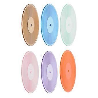 Miniaturas de Discos de Vinil para Decoração - Conjunto com 6 Unidades em Cores Sortidas