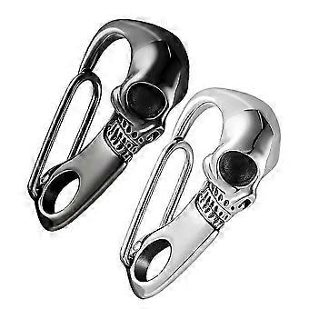 Metal Skull Keychain Skull Keychain for Keys 2Pcs Heavy Duty Carabiner Clips