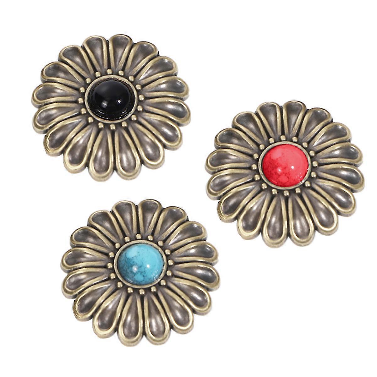 Alloy Snap Buttons Snap Button Fastener Kit for Decoration 3Pcs