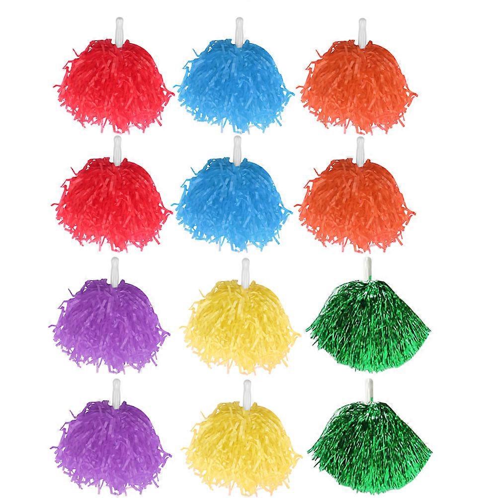 Wiederverwendbare Cheerleader-Pompons, 12 Stück