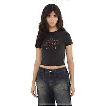 Guess Damen-T-Shirt mit Sternenmuster, schmal geschnitten