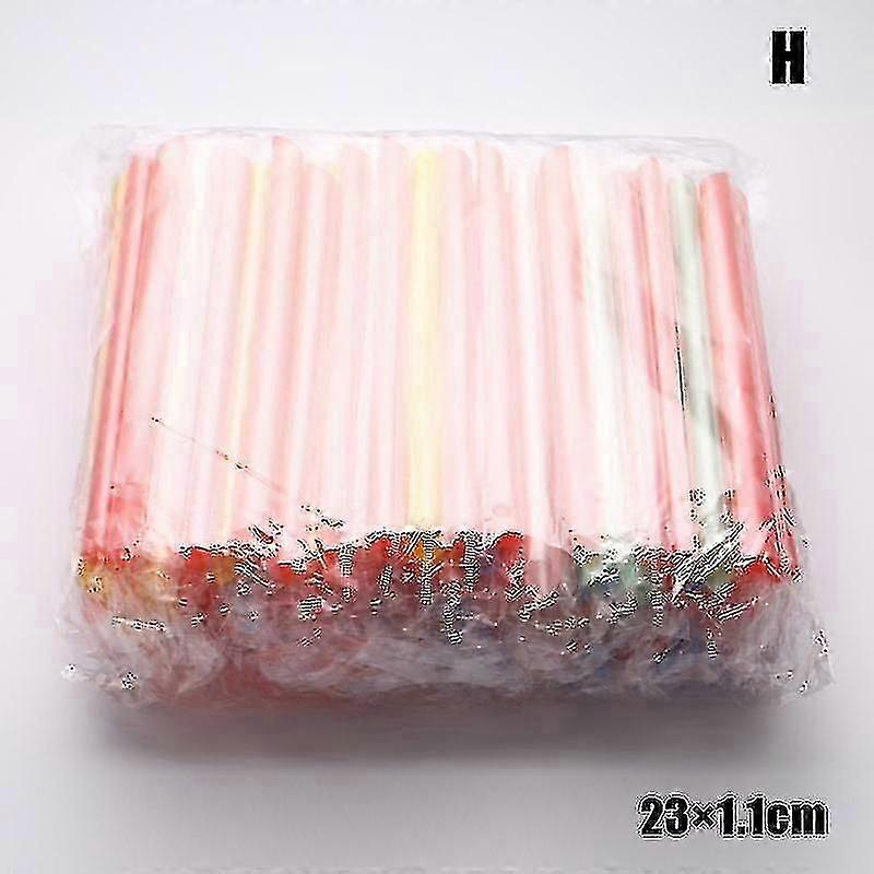 100pcs Plastic Straws Milkshake Wide Disposable Bubble Tea Drinking Straw Large