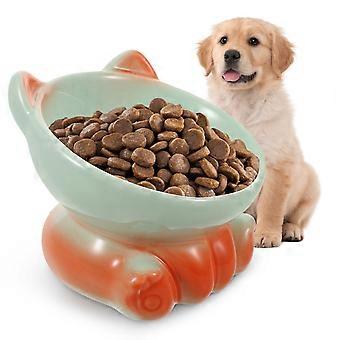 Bol d’alimentation surélevé pour chat : Support de nourriture pour chaton - Bol de conception à mangeoire lente pour le contrôle des portions - Plats pour animaux de compagnie surélevés pour chats âgés ou animaux de compagnie