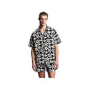 Chemise Emporio Armani Floral Homme Bleu