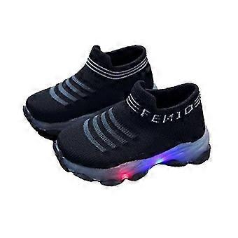 Kinder Turnschuhe Kinder Baby Mädchen Jungen Brief Mesh Led Leuchtende Socken Sport Run Turnschuhe Schuhe