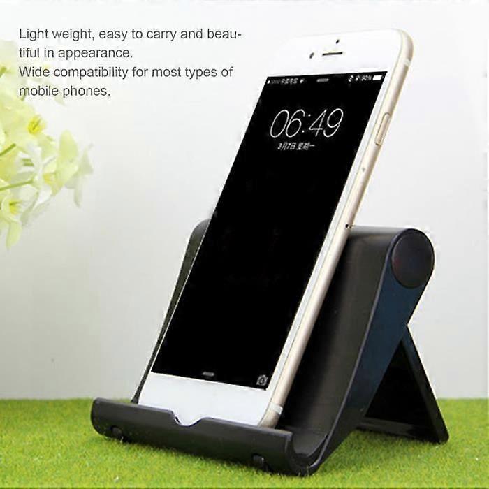 Angel Adjustable Multifunctional Universal Foldable Smartphone Holder Stand, Black