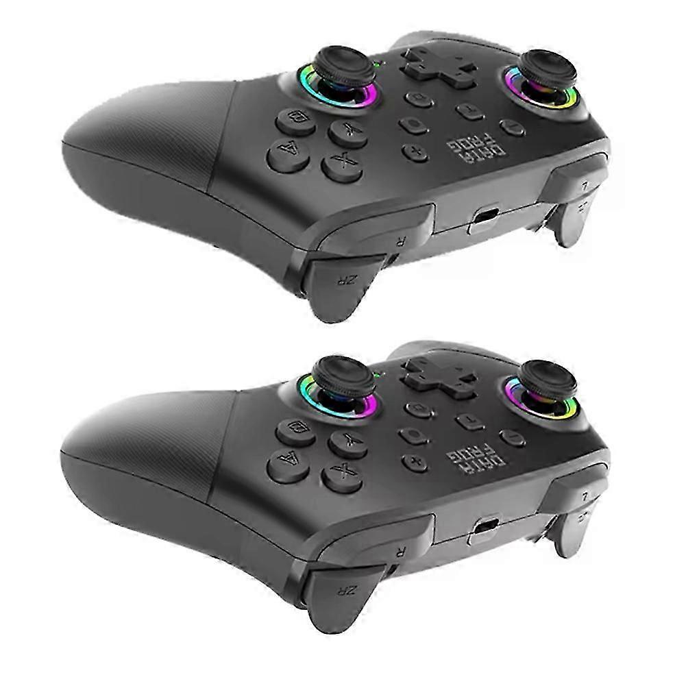 DATA FROG Wireless Controller for Switch 2/Switch/Lite/OLED RGB Lighting Game Controller 6-Axis+Vibration+Turbo