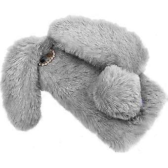 Case For Realme C61 Cute Plush Rabbit Ears Plush Phone Case Autumn And Winter