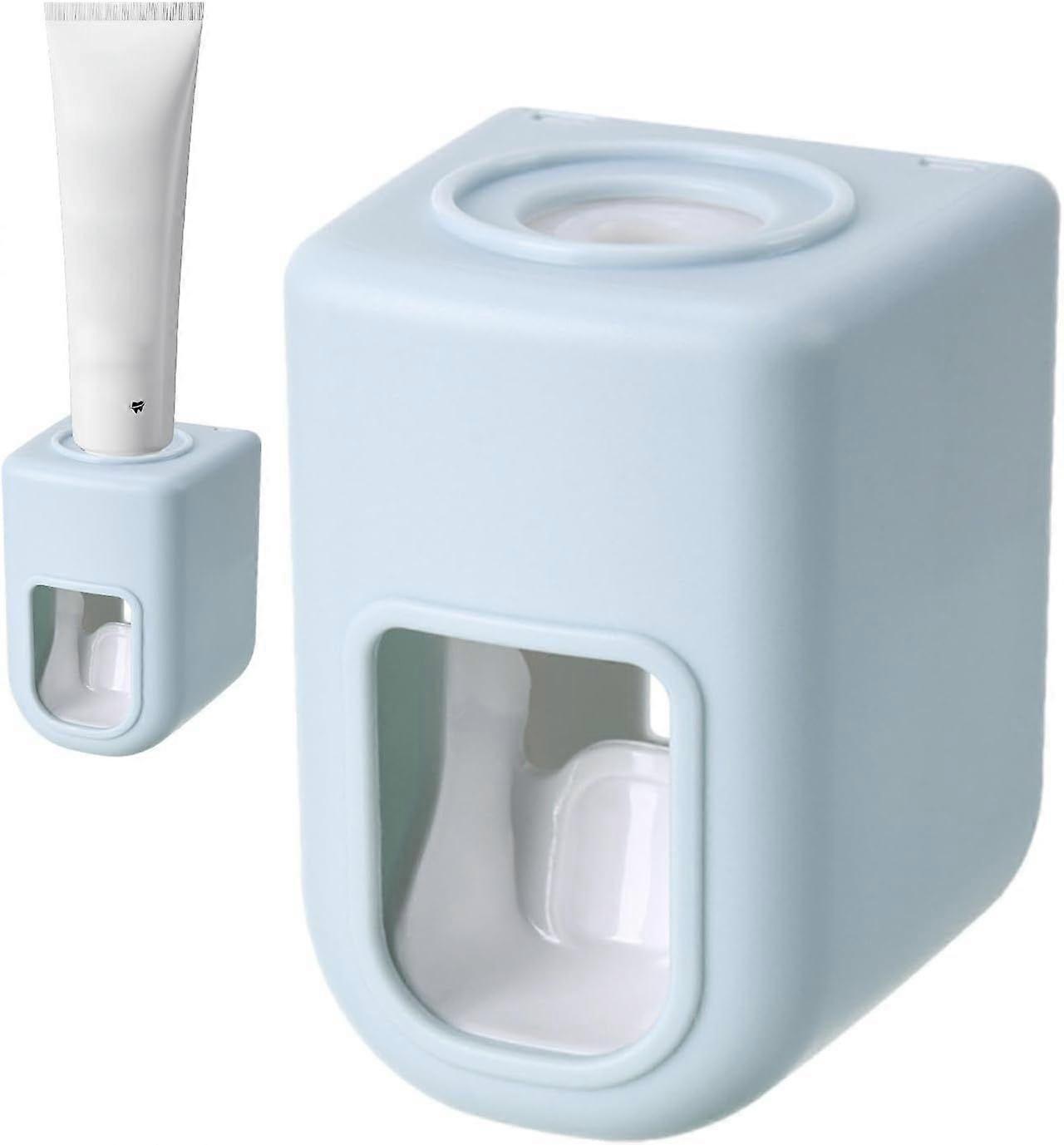 Light Blue Automatic Toothpaste Squeezer - Wall Mounted Toothpaste Dispenser | Wall Mounted Toothpaste Squeezer for Bathroom | Toothpaste Holder | Too