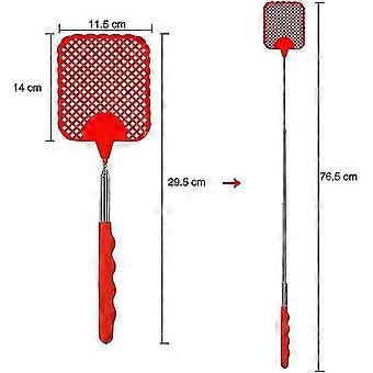 3 Pack Extendable Fly Swatter Lightweight Manual Swat Pest Control With Adjustable Stainless Steel Telescopic Handle