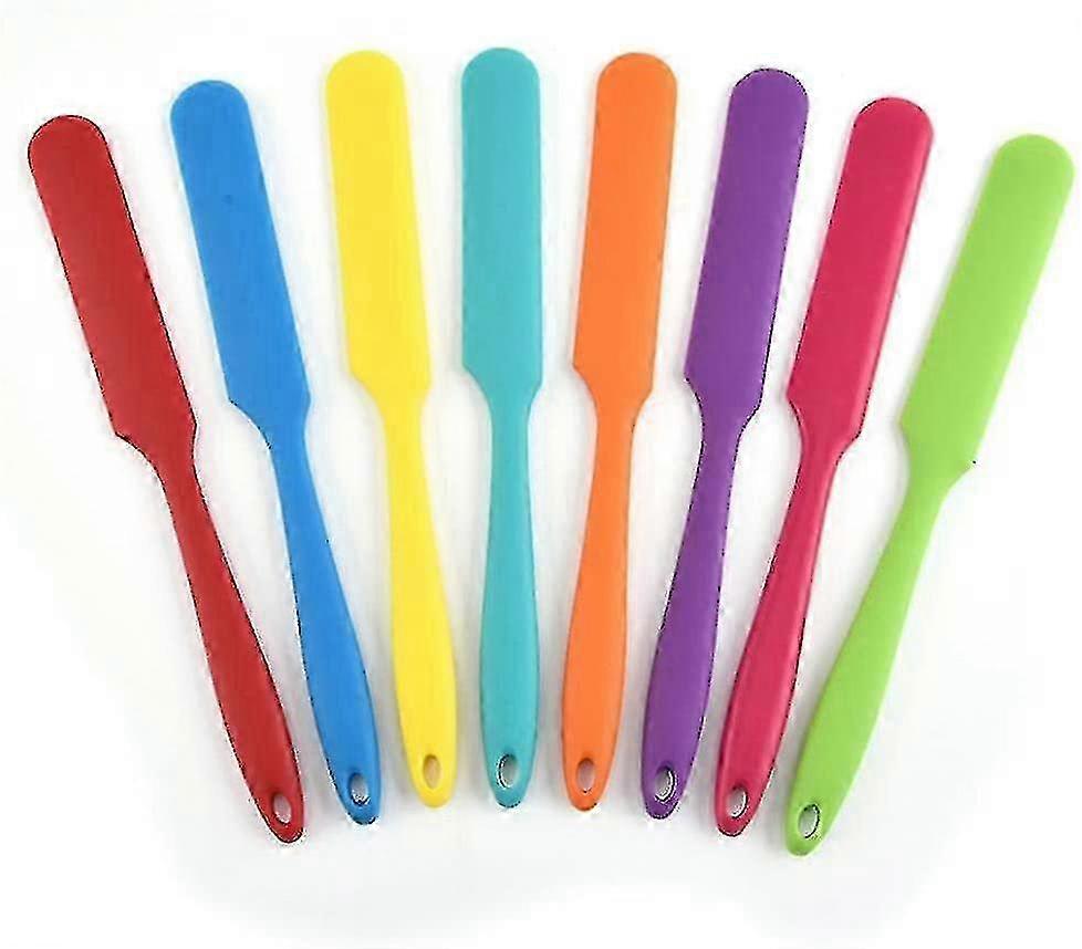 Multicolor Mini Non-stick Silicone Spatulas 8 Pcs Kitchen Use