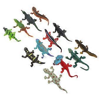Reptile Adornment Realistic Reptile Model for Decor 12Pcs Accessories