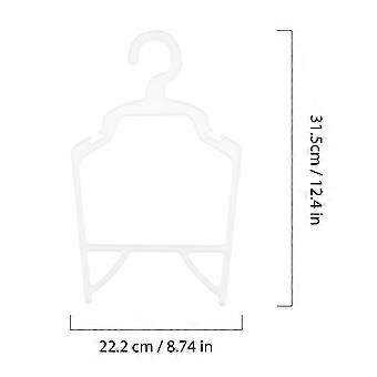 Dog Clothing Hanger PP Pet Clothes Hangers for Storage 10Pcs White