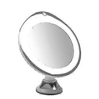 10x Magnifying Mirror with Suction Cup and LED Lights for Makeup Shaving Illuminated Cosmetic