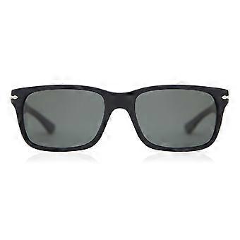 Persol PO3048S Polarized 900058 Full Rim Black Men Rectangle Sunglasses UV3 Polarized Original