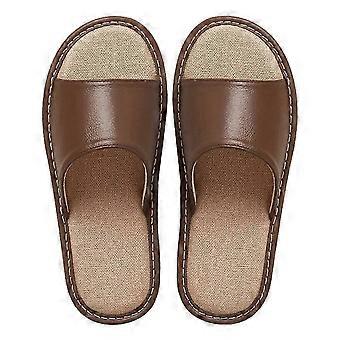1 paar zachte zomerslippers, stille antislipslippers van linnen voor binnen of buiten, reislengte 25 meter