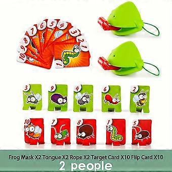 Froschmasken-Zungenschießspiel, interaktives Tischspiel mit ausziehbaren Zungen, Familienbrettspiel für Kinder, 2-4 Spieler