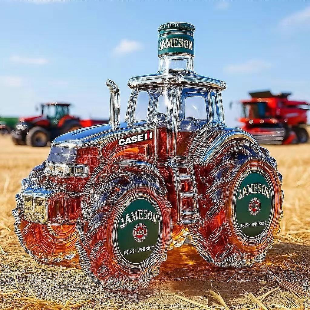 Whiskey Bottle Tractor Shape 10 Oz Novelty Creative Tractor Theme Empty Bottle