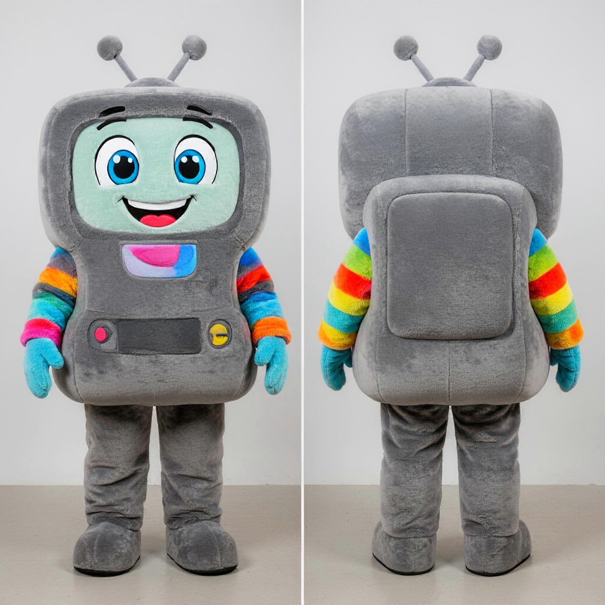 MASTICOT Muted Gray Rectangular Television Mascot