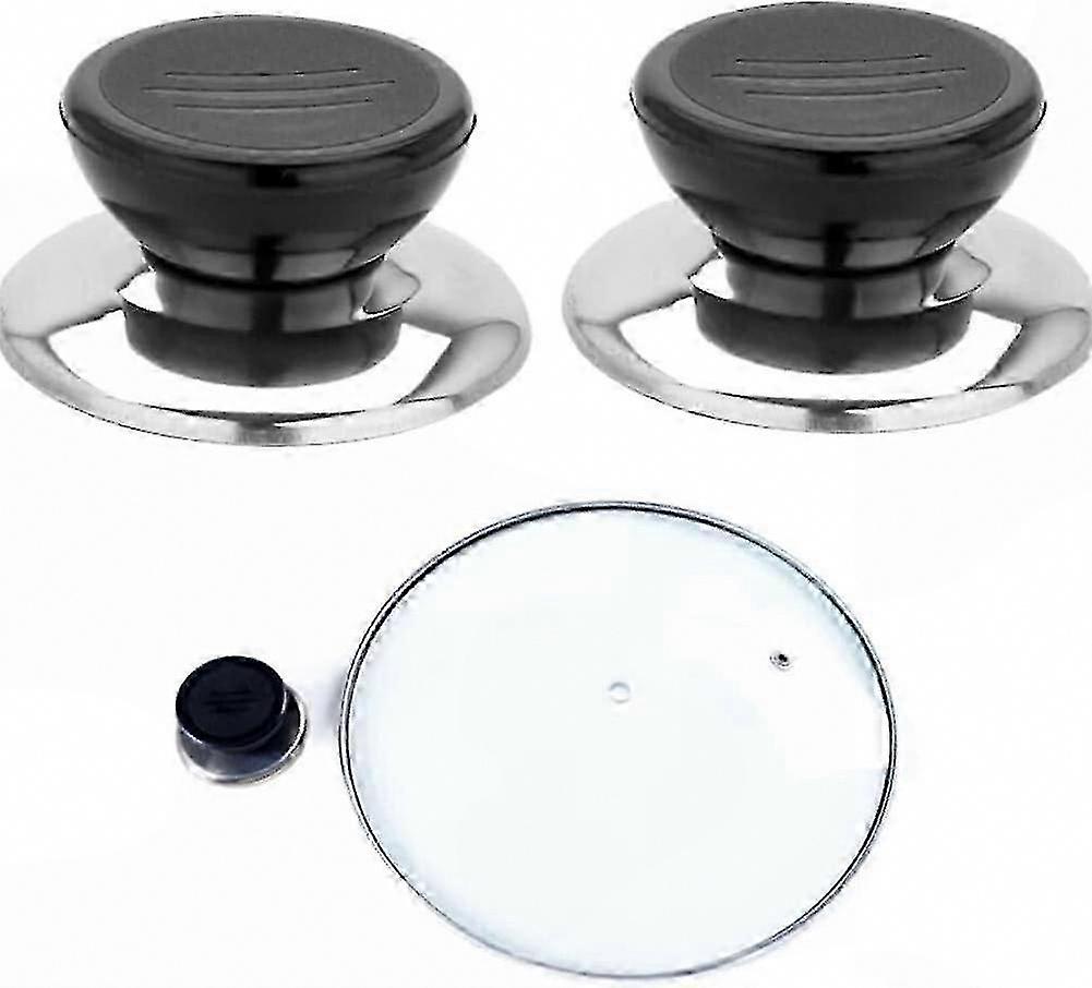 Heat Resistant Ergonomic Grip 4 Pack Universal Pot Lid Replacement Knobs with Screws