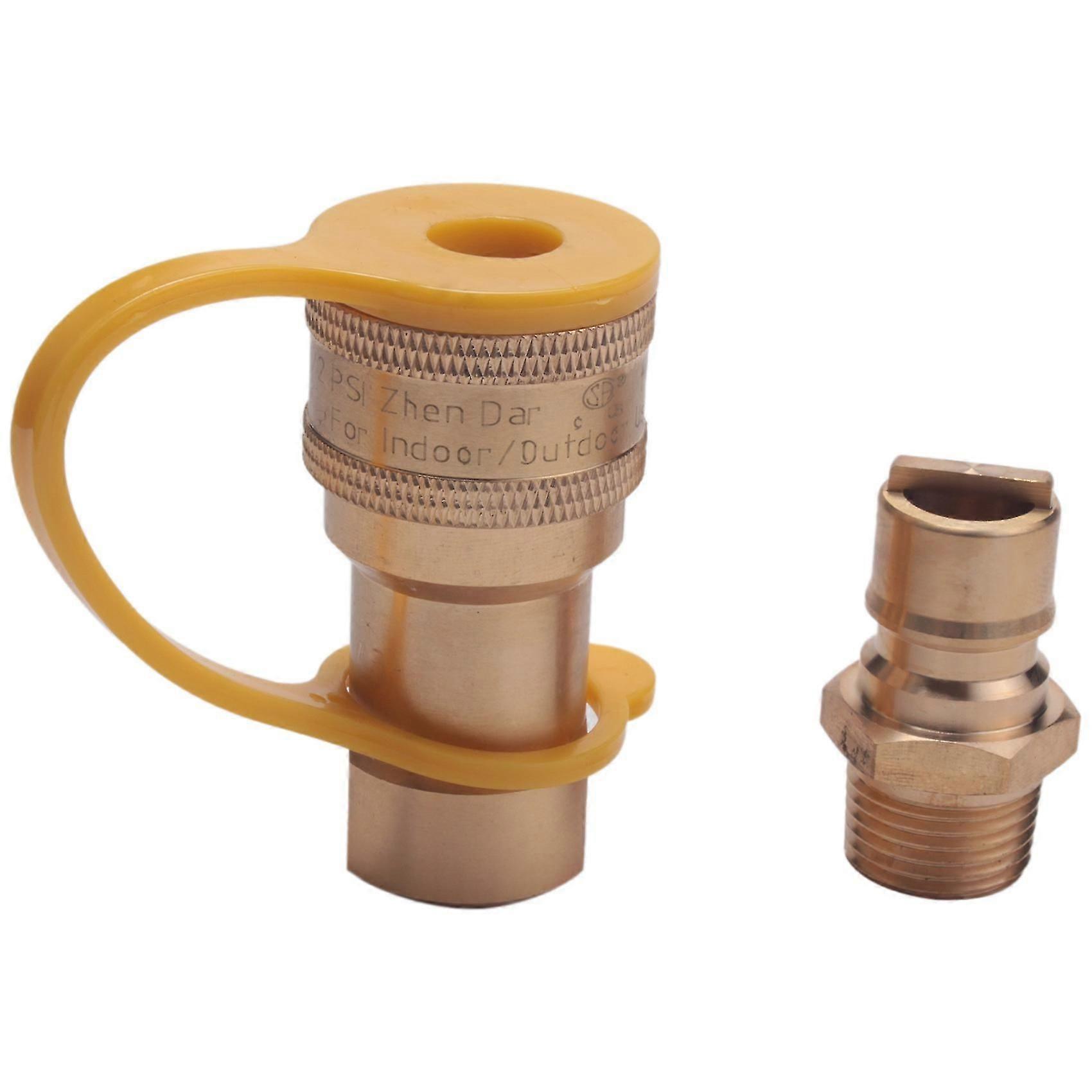 1/2 Inch Solid Brass Propane Quick Connect Disconnect Fitting Connector Adapter