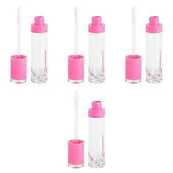Small Lip Gloss Bottles for Storage 4Pcs 8Ml Rosy Empty Makeup Containers