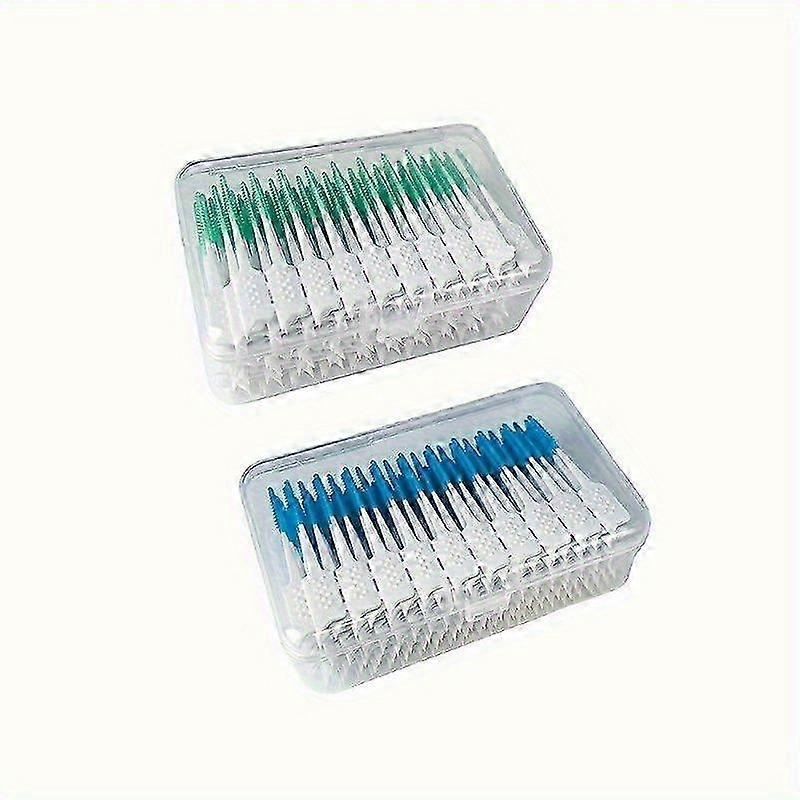 100 Count Mint Mini Floss Picks, Soft Interdental Cleaning Sticks