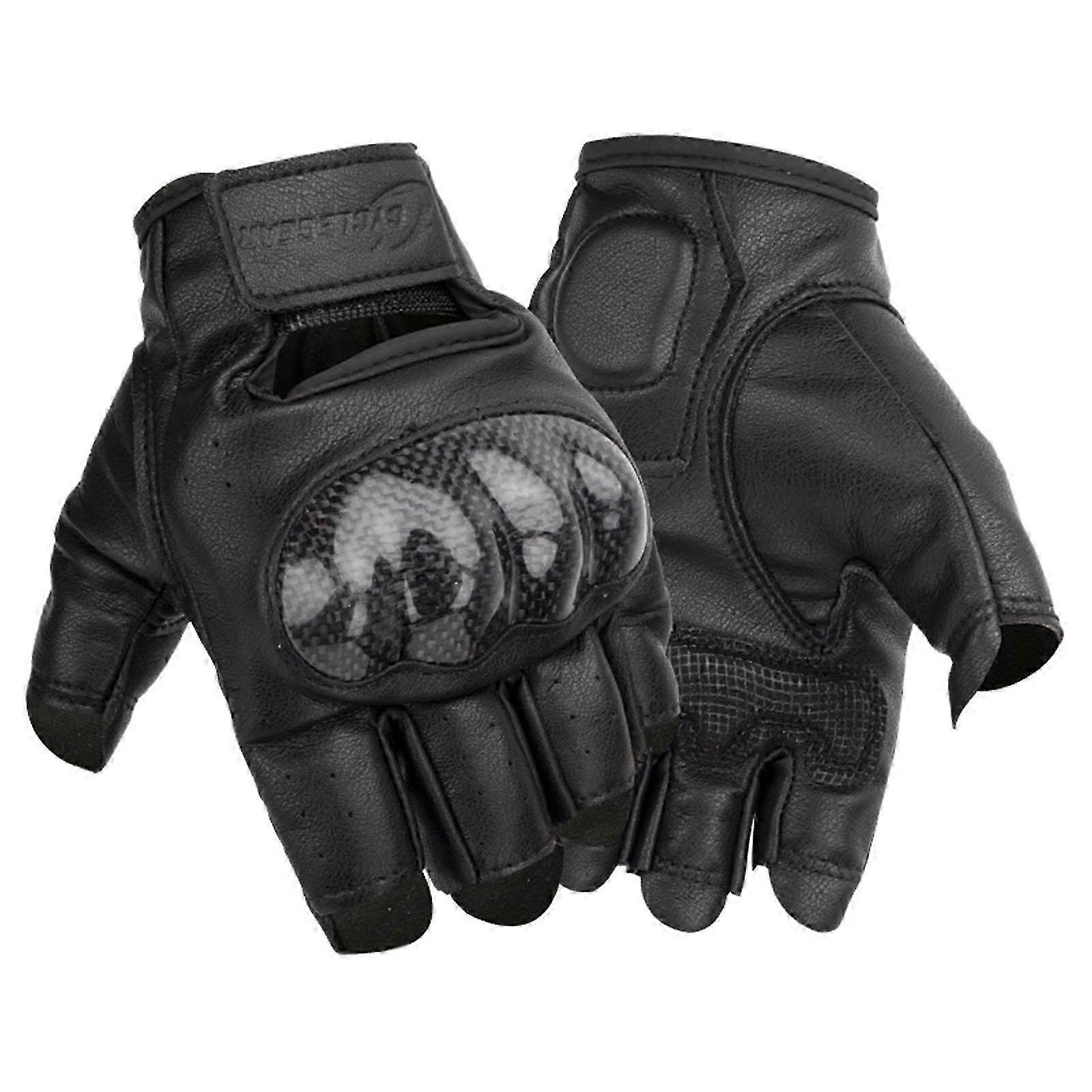 PU Leather Carbon-Knuckle Riding Gloves