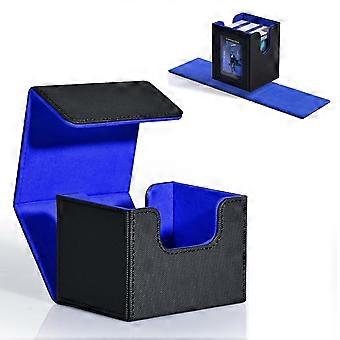 Trading Card Deck Box with Display Window, Secure Closure, Protective Storage for Sleeved Cards