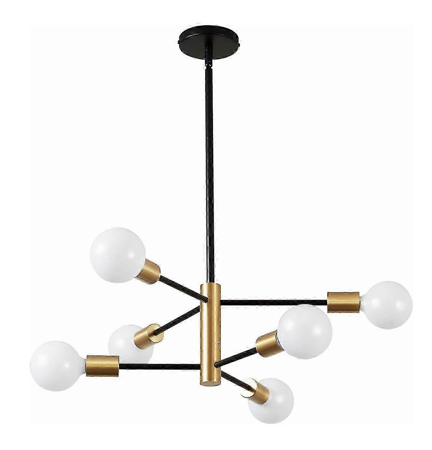Adjustable Black Iron Sputnik Ceiling Light