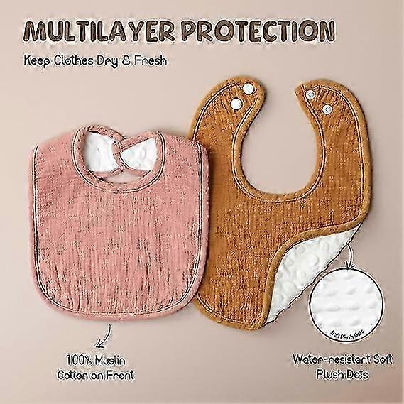 Adjustable Organic Cotton Drool Bibs