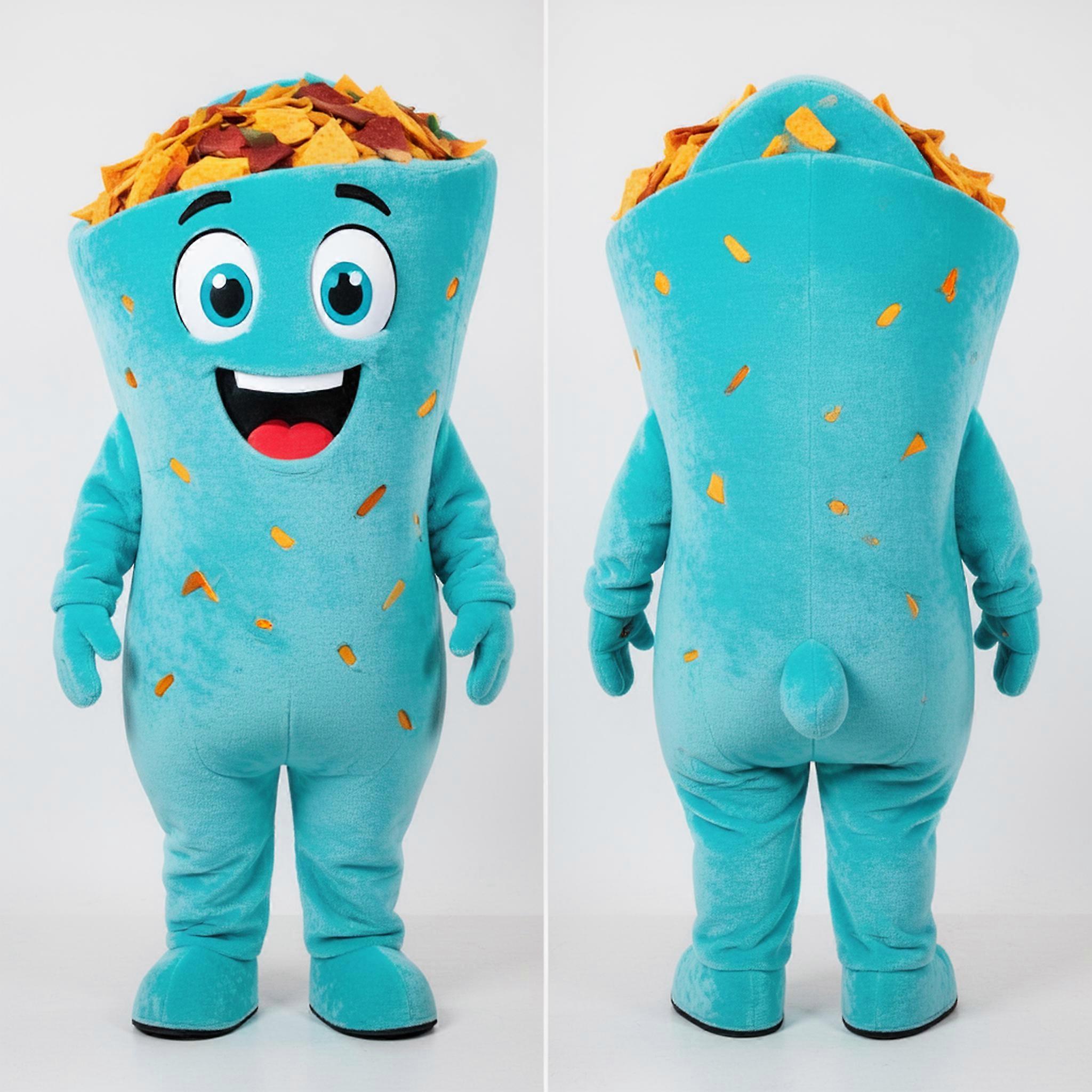 MASTICOT Cyan Vibrant Nachos Mascot
