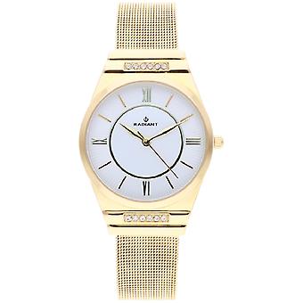 Radiant Aura Quartz Analog Woman Watch with RA512603 Gold Plated Stainless Steel Bracelet