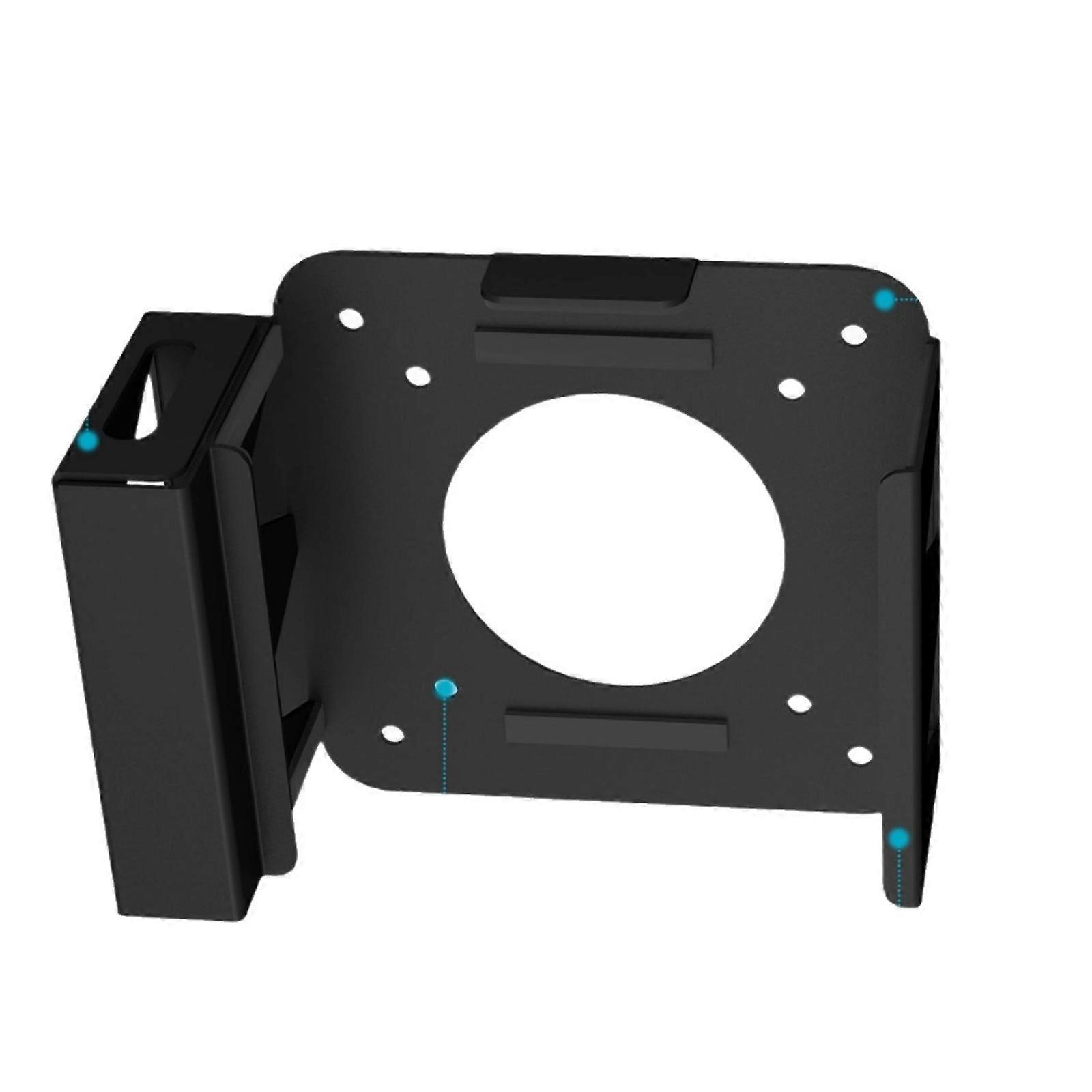 Open-Frame Computer Wall Mount with Accessible Device Controls, Room for Routine Cable Changes, and Dedicated Portable External Drive Storage